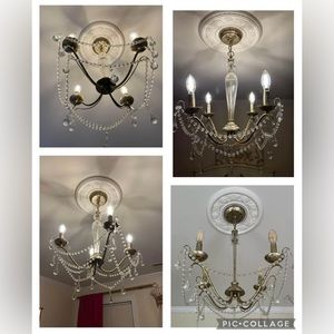 Champagne gold vintage style chandelier